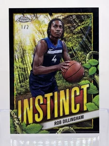 2024-25 Topps Chrome NBA Instinct Rob Dillingham Black 1/2 RC SSP - Bild 1 von 2