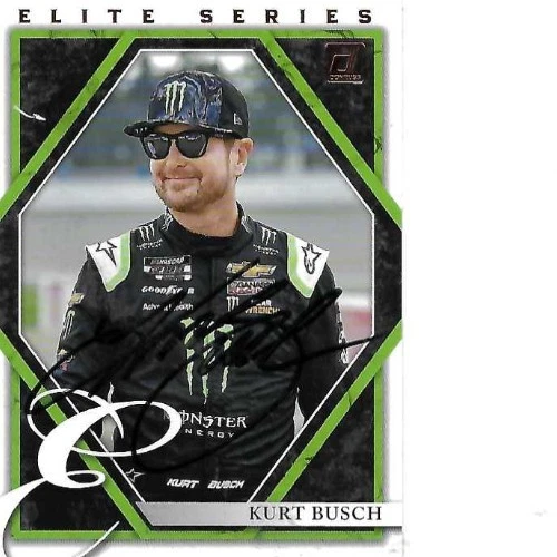 KURT BUSCH SIGNED 2022 PANINI DONRUSS ELITE  RACING #E15 - NASCAR - Image 1 of 1