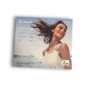 JisuLife Portatile Collo Ventola 2 Confezione Indossabile Personale Aperto Box - Picture 1 of 7