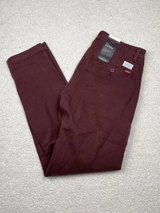 Levis XX Chino Mens Pants 32x32 Red Slim Taper Stretch NEW - Foto 1 di 6