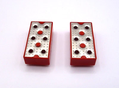 Fischertechnik 2 Stk. Verteilerplatte, rot/silber (ft-Nr. 31328) - Bild 1 von 2