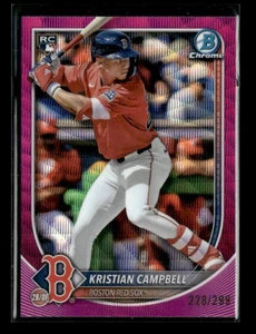 Kristian Campbell 2025 Topps Bowman Chrome Rookies RC Fuchsia Wave 228/299[xlz74 - Picture 1 of 2