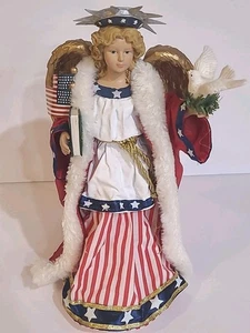 Kurt S. Adler Fabriche "American Angel " Tree Topper - Picture 1 of 9