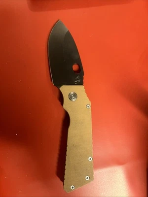 Medford TFF-H Tumbled S35VN Drop Point Blade Tumbled Bronze Titanium Handles - Image 1 of 3