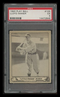 1940 Play Ball Lloyd Waner #105 PSA 5 - Image 1 of 2