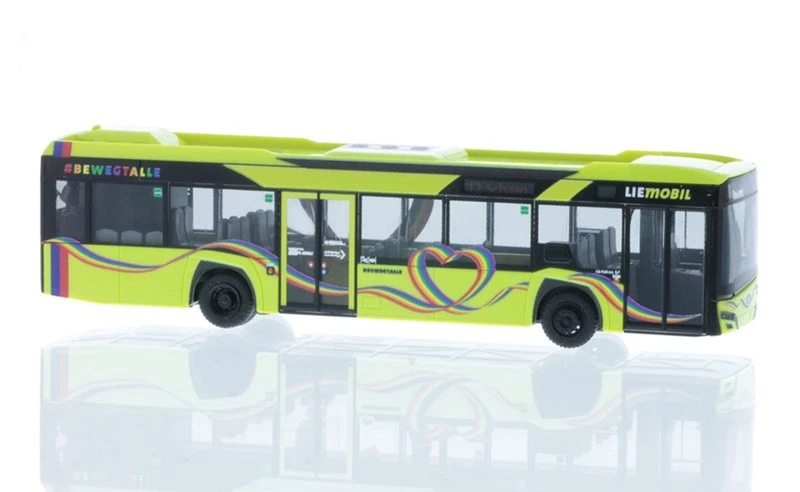 Rietze 77213 - 1/87 Solaris Urbino 12´19 LIEmobil - Regenbogenbus (FL) - Neu - Bild 1 von 1