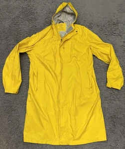 L.L.Bean Men's  XL Reg Yellow Nylon Hooded Rain Jacket Water Resistant Outdoor - Picture 1 of 8