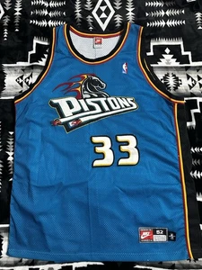 Vintage Grant Hill Nike Detroit Pistons Authentic Pro Cut Trikot Größe 52 - Bild 1 von 11