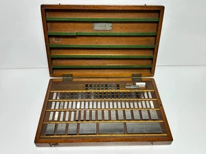 Juego de bloques ELLSTROM Dearborn EE. UU. 81-B de colección GAGE GAUGE con estuche de madera (1964) - Imagen 1 de 16