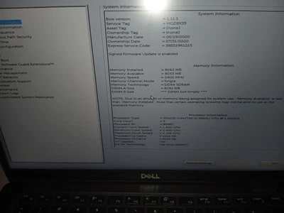 Dell Latitude 5400 Core i5-8365U 1.60GHz 4 Cores 8GB RAM 256GB SSD No Battery - Image 1 of 4