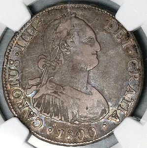 Moneda Colonial España 1800 NGC VF 25 Chile 4 Reales Rara 5k POP 1/1 (25110801C) - Imagen 1 de 6