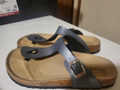 Zapatos Sandalias Mujer Talla 7.5 Gris Marro Entre la Puntera Foto 1 de 3