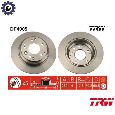 2x BRAKE DISC DF4005 FOR ACURA HONDA LEGEND/III/Mk/IV ODYSSEY SHUTTLE 3.5L 6cyl - image 1 of 4