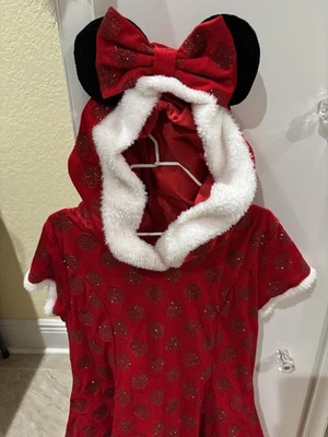 Disney World Рождество мини мышь платье с капюшоном молодежи средний, красный - Изображение 1 из 4