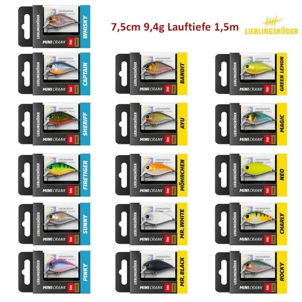 LK Mini Crank 035 F1 Wobbler Raubfischköder Weitwurf Hecht Barsch Zander - Bild 1 von 1