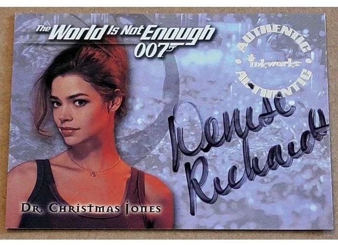 Tarjeta autógrafa James Bond The World Is Not Enough Inkworks Denise Richards A-1!! Foto 1 de 2