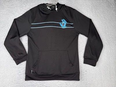 Свитер женский Santa Cruz маленький черный толстовка с капюшоном 100% полиэстер капюшон карман ручной логотип - Изображение 1 из 4