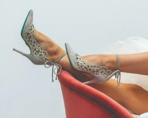 NEW G Terlato Designer Lux Boutique Lily Oyster Stilettos Bridal Couture NOS - Imagen 1 de 17