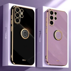 Handyhülle Für Samsung S25 S24 Ultra S23 FE A16 A14 A25 Plating Slim Holder Case - Picture 1 of 15