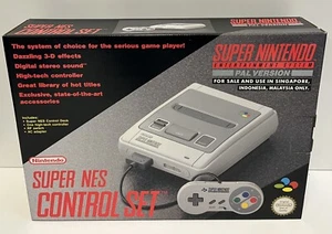 CONSOLE SNES CONTROL SET NINTENDO ASIA PAL SNSP-S-CD(A)-ASI 1992 NEW NEAR MINT - Picture 1 of 24