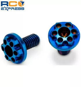 JConcepts Titanium Finnisher 3x6mm Motor Screws Blue 2pc Fits 1/10th JCO25491 - Picture 1 of 1
