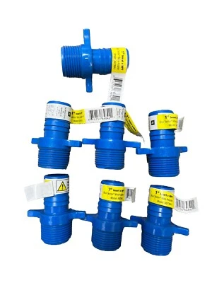 Apolo 1 pulg. Accesorio adaptador Barb Insert Blue Twister polipropileno x MPT (7PK) Foto 1 de 3