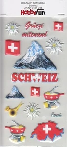 CREApop-Softy-Sticker-Bogen-HobbyFun-HF295- Urlaub-Schweiz - Bild 1 von 1