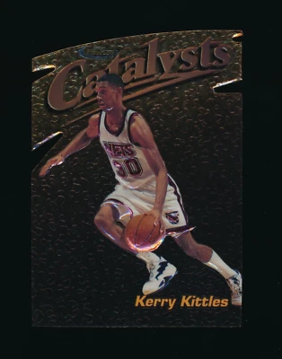 1997-98 Topps Finest #163 Kerry Kittles Catalizadores Oro Redes Troqueladas en Relieve Foto 1 de 2