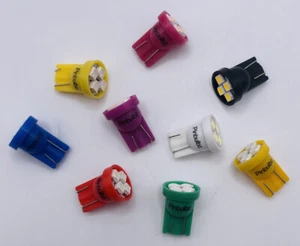 Pinball LED bulbs 25pcs RED #555 "Super Bright Quad" 4LED 6.3v wedge (4smd) - Picture 1 of 4