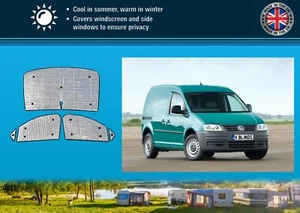 Thermal Blinds for VW Caddy 04-20 Campervan Front set - Picture 1 of 25