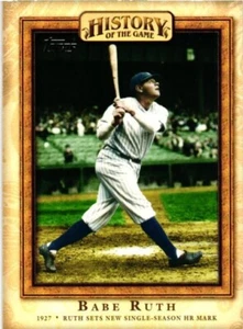 Babe Ruth Historia del Juego 2010 Topps 1927 Ruth establece récord de recursos humanos de temporada única - Imagen 1 de 4