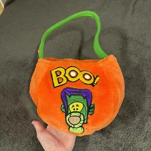 Vintage Disney Tigger Frankenstein Halloween Plush Pumpkin Trick R Treat Bag - Picture 1 of 7