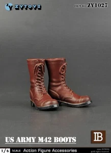 Botas ZY Toys ZY1027 SEGUNDA GUERRA MUNDIAL EJÉRCITO DE EE. UU. M42 color marrón 1/6 aptas para figura de acción de 12" - Imagen 1 de 3