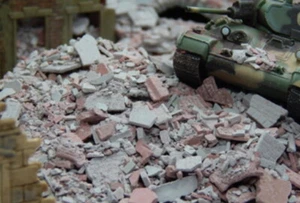 Juweela 1/72 Bricks Ruins/Debris - Dark Gray & Dark Brick-Red (Material:Ceramic) - Picture 1 of 1
