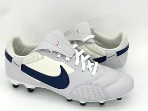 Nike Premier III FG Uomo Taglia 7 Donna 8.5 Bianco Grigio Midnight Navy AT5889-002 - Foto 1 di 11