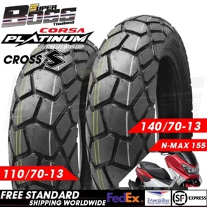 CORSA PLATINUM CROSS-S Motorcycle Tire 110/70-13+140/70-13 TL For N-MAX155 - Picture 1 of 7