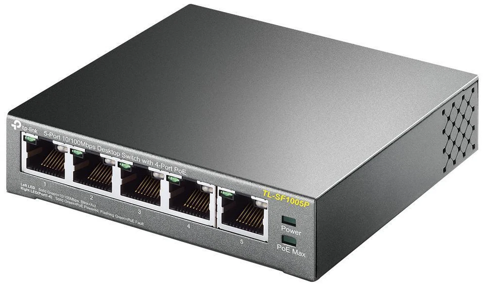 5 Port Fast Ethernet Desktop Switch with 4 Port PoE - TP-LINK - Image 1 of 1