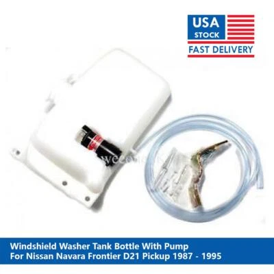 Windshield Washer Tank Bottle Pump For Nissan Navara Frontier D21 1987 - 1995 - Image 1 of 3