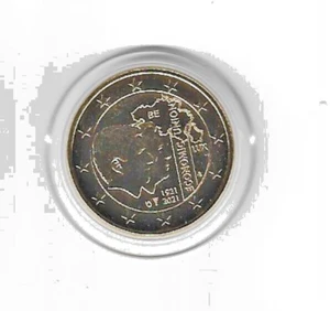 Bélgica 2 euros 2021 - Unión Económica 24k chapado en oro - Imagen 1 de 1