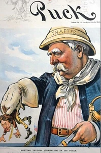 Shafter HERO of SANTIAGO 1898 PUT YELLOW JOURNALISM in ITS PLACE Puck Art Print - Picture 1 of 12
