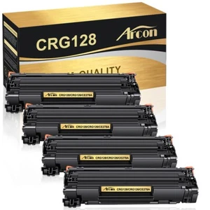 4 Pack Black Toner For Canon 128 ImageClass D530 D550 MF4550d MF4570dn MF4570dw - Picture 1 of 11