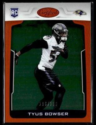 2017 Certified Orange Tyus Bowser Rookie /199 Baltimore Ravens #181 - Image 1 of 2