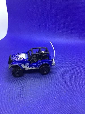 1983 Matchbox JEEP 4X4 Blue White Splatter Paint China Diecast Used Loose - Imagem 1 de 4
