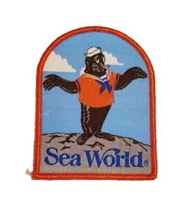 Vintage Sea Lion Sea World Orlando Florida Patch Badge - Picture 1 of 3