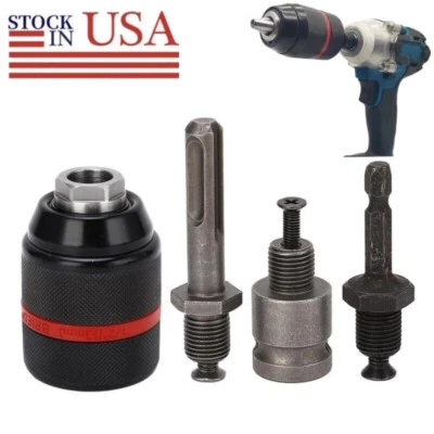 Portabrocas sin llave de 13 mm de alta resistencia 1/2-20UNF VÁSTAGO HEXAGONAL/SDS/cuadrado Adapto metal Foto 1 de 4