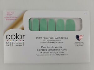 Color Street OSLO AND STEADY Real Nail Polish Strips Mint Green Creme RETIRED!