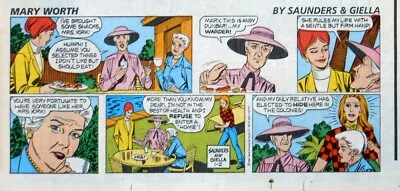 Mary Worth by Joe Giella - lot of 49 full color Sunday comic pages from 1994 - image 1 of 3