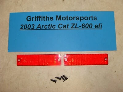 ARCTIC CAT ZL600 2003 EFI SS OEM rojo trasero moto de nieve reflectores laterales pasadores túnel Foto 1 de 4