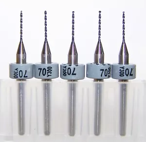 (5) #70 (.0280") Taladros de placa de circuito impreso (PCB) Kyocera Tycom 300.0280.340 - Imagen 1 de 2