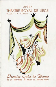 "PREMIER GALA DE DANSE Cie de BALLET du Théâtre Royal de Liège" Progamme 1955 - Imagen 1 de 10
